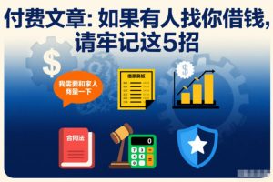 付费文章:如果有人找你借钱,请牢记这5招-淘宝虚拟货源网