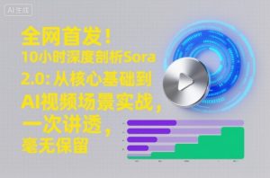 全网首发!10小时深度剖析Sora 2.0:从核心基础到AI视频场景实战,一次讲透,毫无保留-虚拟资源库