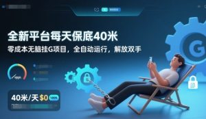 全新平台每天保底40米,零成本无脑挂G项目,全自动运行,解放双手【揭秘】-淘宝虚拟货源网