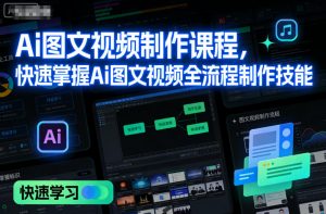 Ai图文视频制作课程,快速掌握Ai图文视频全流程制作技能-淘宝虚拟货源网