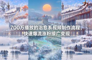 700万播放的治愈系视频制作流程,快速爆流涨粉接广变现-淘宝虚拟货源网