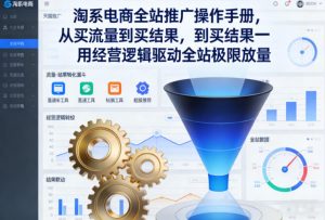 淘系电商全站推广操作手册，从买流量到买结果一用经营逻辑驱动全站极限放量-虚拟资源库