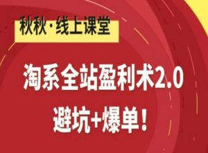 淘系全站盈利术2.0，避坑+爆单-淘宝虚拟货源网