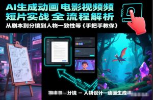 AI生成动画电影视频短片实战全流程解析,从剧本到分镜到人物一致性等手把手教你-虚拟资源库