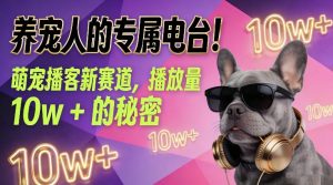 养宠人的专属电台!萌宠播客新赛道,播放量10w+的秘密-淘宝虚拟货源网