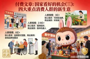 付费文章:国家看好的机会(三):四大重点消 费人群的新生意-虚拟资源库