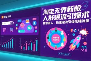 淘宝无界新版人群爆流引爆术,精准圈人,快速破流引爆店铺流量-虚拟资源库