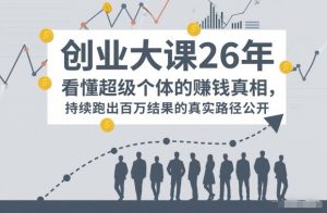 百万IP成交创业大课26年,看懂超级个体的賺钱真相,持续跑出百万结果的真实路径公开-淘宝虚拟货源网