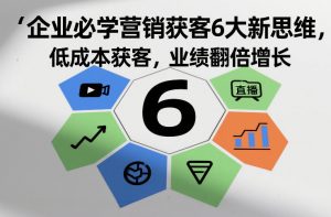 企业必学营销获客6大新思维,低成本获客,业绩翻倍增长-淘宝虚拟货源网