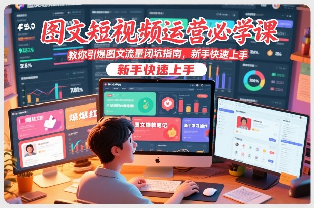 图文短视频运营必学课,教你引爆图文流量闭坑指南,新手快速上手-第一资源库