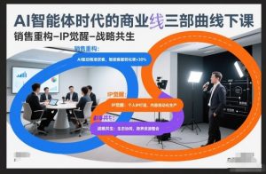 AI智能体时代的商业三部曲线下课,销售重构-IP觉醒-战略共生-淘宝虚拟货源网