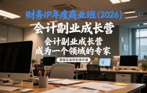 财务IP年度商业班(2026),会计副业成长营,成为一个领域的专家-淘宝虚拟货源网
