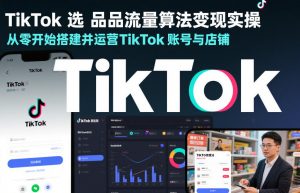TikTok选品流量算法变现实操,从零开始搭建并运营TikTok账号与店铺-淘宝虚拟货源网