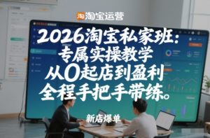 2026淘宝私家班:专属实操教学,从0起店到盈利,全程手把手带练-淘宝虚拟货源网