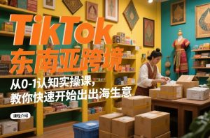 TikTok东南亚跨境从0-1认知实操课,教你快速开始出海生意-淘宝虚拟货源网