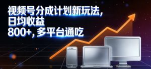 视频号分成计划新玩法,日均收益8张,多平台通吃-淘宝虚拟货源网