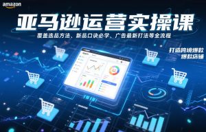 亚马逊运营实操课,覆盖选品方法、新品口诀必学、广告最新打法等全流程,打造跨境爆款店铺-淘宝虚拟货源网