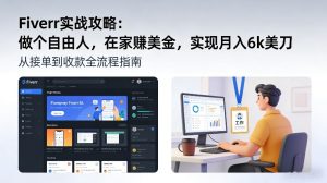 Fiverr实战攻略，做个自由人，在家賺美金，实现月入6k美刀-虚拟资源库