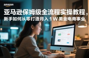 亚马逊保姆级全流程实操教程,新手如何从零打造月入1W美金电商事业-淘宝虚拟货源网
