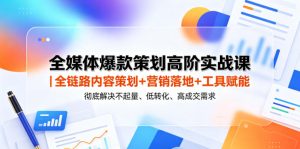 全媒体爆款策划高阶实战课｜全链路内容策划+营销落地+工具赋能，彻底解决不起量、低转化、低成交难题-虚拟资源库