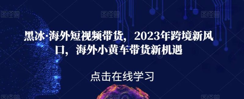 黑冰·海外短视频带货，2023年跨境新风口，海外小黄车带货新机遇-虚拟资源库