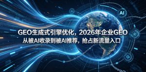 GEO生成式引擎优化,2026年企业GEO从被AI收录到被AI推荐,抢占新流量入口-虚拟资源库