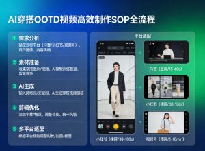 AI穿搭OOTD视频高效制作SOP全流程，适配抖音小红书视频号全平台-虚拟资源库