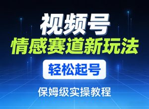 视频号情感赛道新玩法,轻松起号,保姆级实操教程-虚拟资源库