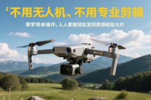 不用无人机、不用专业剪辑,即梦简单操作,人人都能轻松复刻质感航拍大片-虚拟资源库