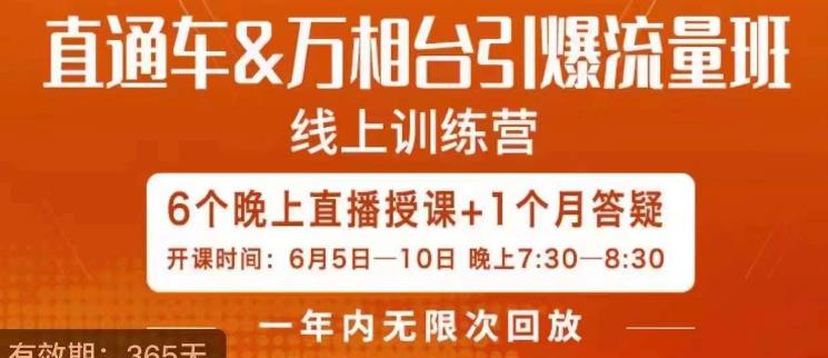 直通车&万相台引爆流量班,6天打通你开直通车·万相台的任督二脉-虚拟资源库