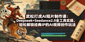 武松打虎AI短片制作课:Deepseek+Seedance2.0全工具实操,轻松解锁经典IP的AI视频创作玩法-虚拟资源库