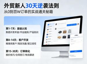 外贸新人30天逆袭法则，教你从0到百W订单的实战通关秘籍-虚拟资源库