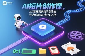 AI短片创作课，从0基础到实战项目落地，开启你的AI创作之路（更新0411）-虚拟资源库