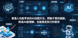 普通⼈也能学会的AI出图⽅法,把脑子里的画面,拆成AI能理解、也能稳定执行的需求【文档】-虚拟资源库