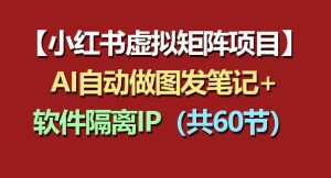 小红书虚拟矩阵项目:软件隔离IP+AI自动做图发笔记(共60节)-虚拟资源库