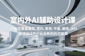 室内外AI设计课,一站式覆盖建筑、室内、景观、平面、展陈五大热门品类,解锁设计行业的全新可能-虚拟资源库