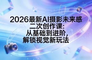 2026最新AI摄影未来感二次创作课:从基础到进阶,解锁视觉新玩法-虚拟资源库