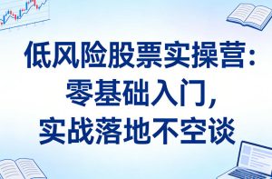 低风险股票实操营:零基础入门,实战落地不空谈-虚拟资源库