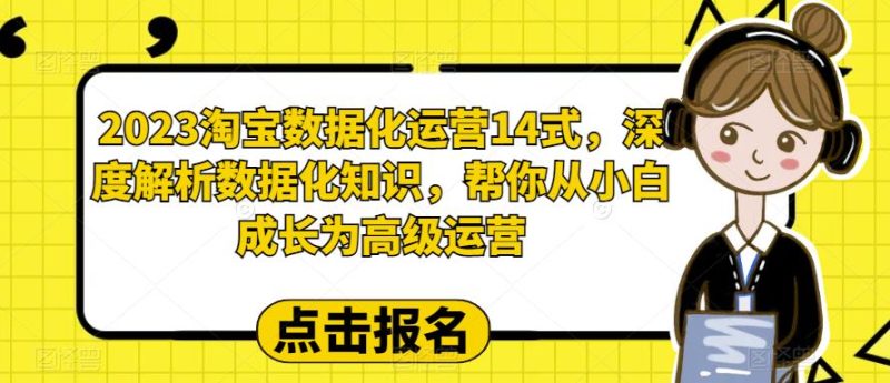 2023淘宝数据化运营14式，深度解析数据化知识，帮你从小白成长为高级运营-虚拟资源库