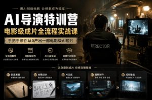 AI导演特训营,电影级成片全流程实战课,手把手带你从0产出一部电影级AI短片-虚拟资源库