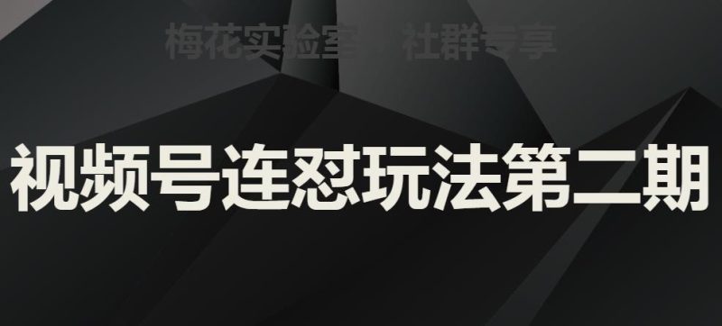 梅花实验室社群视频号连怼玩法第二期,实操讲解全部过程-虚拟资源库