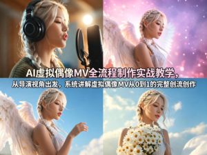 AI虚拟偶像MV全流程制作实战教学,从导演视角出发,系统讲解虚拟偶像MV从0到1的完整创作流程-虚拟资源库