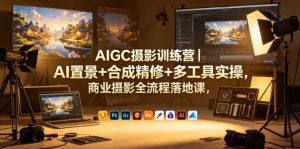 AIGC摄影训练营｜AI置景+合成精修+多工具实操，商业摄影全流程落地课-虚拟资源库