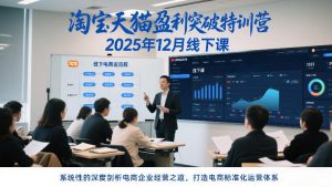 淘宝天猫盈利突破特训营25年12月线下课,系统性的深度剖析电商企业经营之道,打造电商标准化运营体系-虚拟资源库