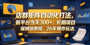 店群矩阵自动化打法，新平台当天300+，长期项目，保姆级教程，26年爆炸玩法【揭秘】-虚拟资源库