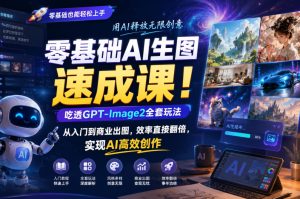 零基础AI生图速成课！吃透GPT-Image2全套玩法，从入门到商业出图，效率直接翻倍，实现AI高效创作-虚拟资源库