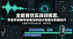 全能音效实战训练营，手把手拆解专业音效的设计思路与剪辑技巧，全面提升视频的音效质感-虚拟资源库