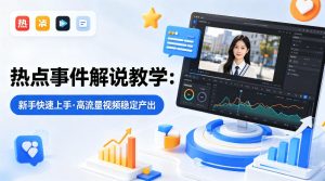 某大V的热点事件解说教学,新手也能快速上手,稳定产出高流量解说视频-虚拟资源库