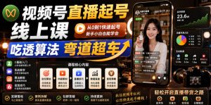 视频号直播起号线上课,吃透算法弯道超车(2026年6月)-虚拟资源库