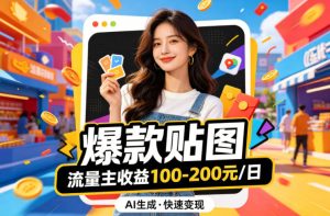 借助AI生成爆款贴图做公众流量主,当日收益100-200-虚拟资源库